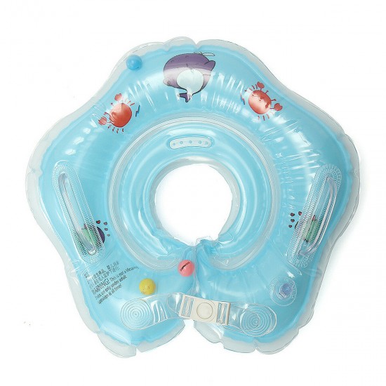 Baby Infant Swimming Pool Bath Neck Floating Inflatable Ring Built-in Belt