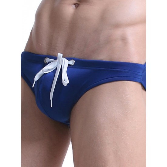 Casual Beach Solid Color Bikini Swimwear for Men Swimming Trunks