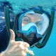 Double Tube Snorkeling Mask Silicone Full Dry Diving Mask Swimming Mask Goggles Self Contained Underwater Breathing Apparatus