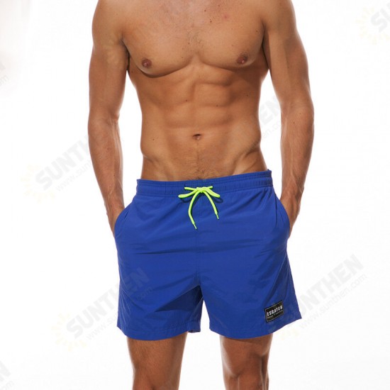 Men Summer Swimming Trunks Nylon Surfing Waterproof Quick Dry Pockets Beach Shorts