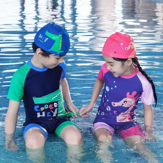 7th Children's Swimming Cap Anti-UV Flexible Soft Durble Quick Drying Swim Protective Gear