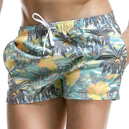 Fashion Hawaiian Printing Quick Dry Breathable Sports Board Shorts for Men