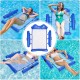 Floating Water Hammock Float Lounger Floating Toys Inflatable Floating Bed Chair Swimming Pool Foldable Inflatable Hammock Bed