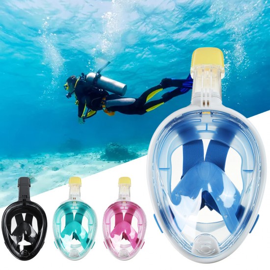 Full Face Snorkel Mask 180° Panoramic Viewing Anti Fog Anti Leak Diving Mask Outdoor Water Sport