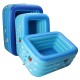 Full-Sized Family Inflatable Swimming Pool Thickened 4-Ring Inflatable Lounge Pool Summer Backyard for Adult Kids Babies Toddler Aults