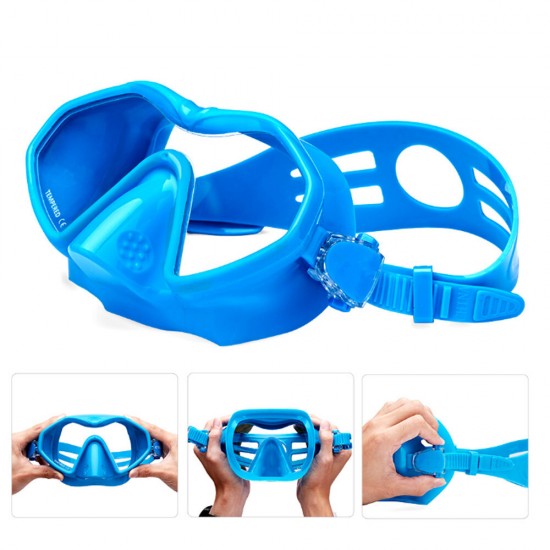 M6113 Diving Mask Snorkel Mask Adjustable Silicone Free Diving Anti-Leak Anti-Fog Diving Goggles Swimming Mask