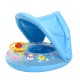 Inflatable Sunshade Baby Kids Water Float Seat Boat Swimming Ring Pool Fun