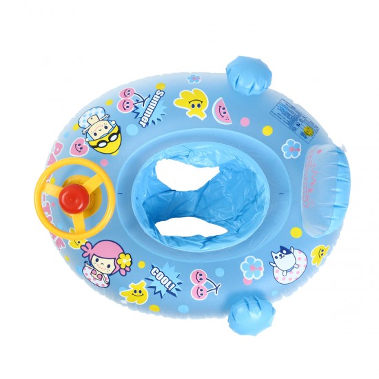 Inflatable Sunshade Baby Kids Water Float Seat Boat Swimming Ring Pool Fun