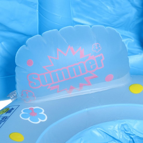 Inflatable Sunshade Baby Kids Water Float Seat Boat Swimming Ring Pool Fun