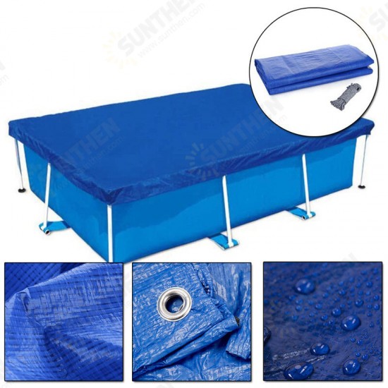 Multifunction Inflatable Swimming Pool Cover Large Size Dustproof Waterproof Square Round Cover Cloth Lip Mat Sunshade Canopy For Outdoor Villa Garden Pool