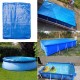 Multifunction Inflatable Swimming Pool Cover Large Size Dustproof Waterproof Square Round Cover Cloth Lip Mat Sunshade Canopy For Outdoor Villa Garden Pool