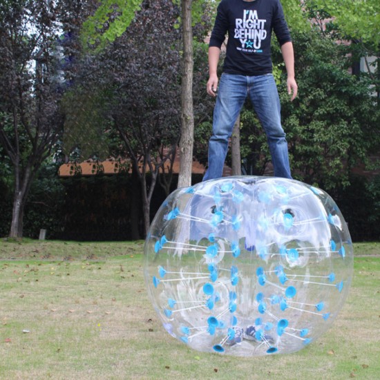 Outdoor Air Bubble Ball 0.8mm PVC 100cm Air Bumper Ball Soccer Body Zorb Ball Swimming Pool Game