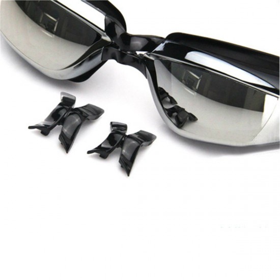 Swimming Goggles with Earplug Waterproof Anti Fog Mirrored Large Frame HD Goggles for Men Women