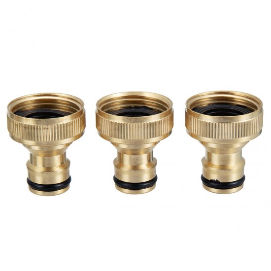 Brass Inner Teeth Quick Connector Set 3/4inch GHT Brass Garden Hose Quick Connector With Washers