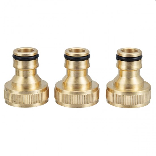 Brass Inner Teeth Quick Connector Set 3/4inch GHT Brass Garden Hose Quick Connector With Washers