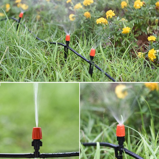 Micro Irrigation Drip System Watering Drip Irrigation DIY Irrigation Reducing Tee Orange Spray Nozzles Spray Nozzles Irrigation Kits