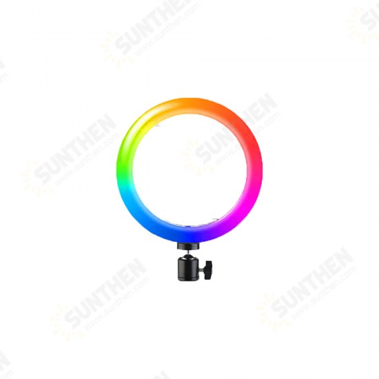 OR-10RGB 10inch RGB LED Ring Light Dimmable Selfie Ring Lamp Three Kinds of Color Temperature for Computer Live With Tripod