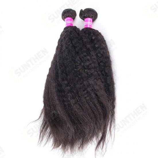 1 Bundle Kinky Straight 100% Brazilian Human Virgin Hair Extension Weave Bundles Nature Color