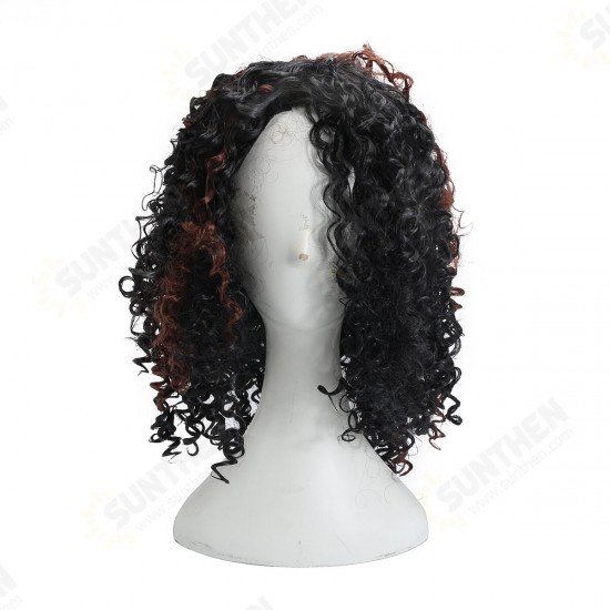 Brazilian Black Brown Hair Deep Wavy Curly Lace Front Full Wig