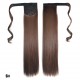 Long Straight Ponytail Women's Synthetic Hair Extensions 6 Colors Magic Tape Clip In Hairpiece Chocolate Brown Hair Extensions