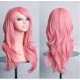 Micro-Rolled Oblique Bangs Long Curly Hair Anime Show Cosplay Color Wig -70cm