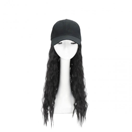 Woman Girl Cap Wig Hat Light Long Wavy Halloween Party Curly Club Winter