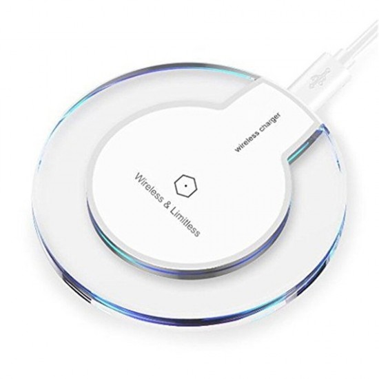 10W Fast Charging Ultra-Thin Wireless Charger Pad Base For iPhone X XS HUAWEI P30 Oneplus 7 MI 9 S10 S10+