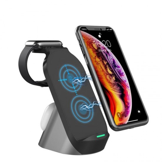 3In1 15W Qi Wireless Charger Fast Charging Holder For Qi-enabled Smart Phones iPhone 12 Pro Max Samsung Ultra Huawei P40 Pro Mi10