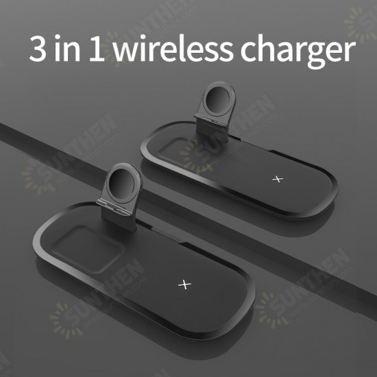 3in1 15W Wireless Charger Fast Wireless Charging Holder For Qi-enabled Smart Phones For iPhone 13Pro Max 13Mini OnePlusXiaomi For Apple Watch For AirPods