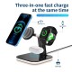 JJT-971 3In1 Wireless Charger Fast Wireless Charging Dock Station For Qi-enabled Smart Phones iPhone Samsung Apple Watch iWatch AirPods