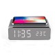 LED Electric Alarm Clock Wireless Charger Desktop HD Digital Display Thermometer Clock