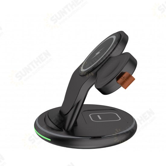 Magnetic 15W Wireless Charger Fast Wireless Charging Holder For Qi-enabled Smart Phones for iPhone13 Samsung 5G For Apple Watch Series