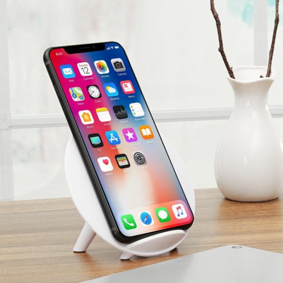 Wireless Charger Desktop Holder With LED Light For iPhone X 8 8Plus Samsung S8 S7 Note8