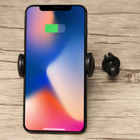 Wireless Fast Car Charger Two Mount Holder Stand For iPhone 8/P iPhone X Samsung S8