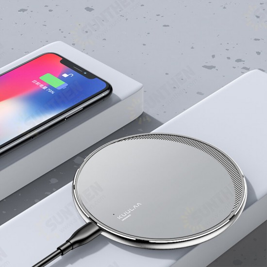 LED 10W 7.5W 5W Trickle Protection FOD Wireless Charger Charging Pad for iPhone 11 Pro Max for Samsung S20 HUAWEI Xiaomi LG