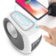 2in1 Wireless bluetooth Speaker Qi Wireless Charger with Mic & NFC Function Music Alarm Cloc