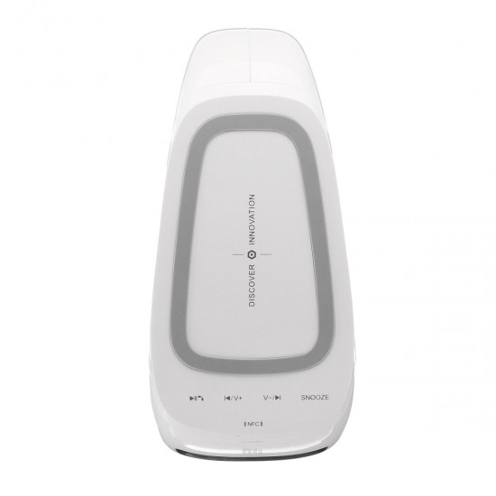 2in1 Wireless bluetooth Speaker Qi Wireless Charger with Mic & NFC Function Music Alarm Cloc