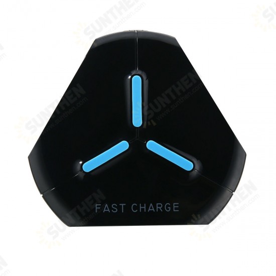 Q500 Qi Wireless Fast Charging Phone Charger Pad with LED Indicator for Samsung S8 iPhone 8 X