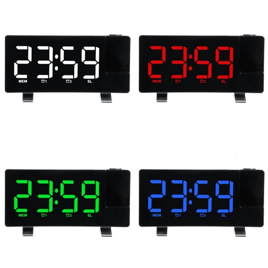 8-inch LED Projection Alarm Charger Clock Radio Digital Clock Modern Office Bedroom Decoration for Mobile Phone