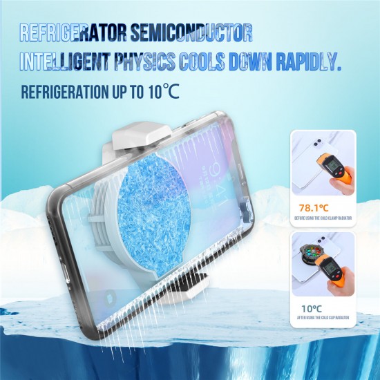 P10 Mobile Phone Semiconductor Radiator Two-way Retractable Refrigeration Back Clip For iPhone 13 Pro Max 13 Mini For OnePlus 9Pro For Xiaomi MI10