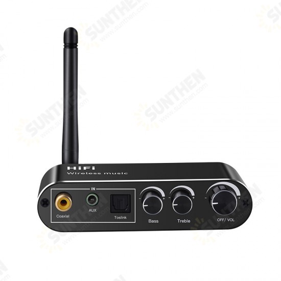 T01 bluetooth V5.1 Audio Transmitter Receiver With Coaxial / Optical / 3.5mm AUX / USB U Disk Input / 2 RCA Output Wireless Audio Adapter