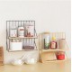 Wrought Rron Double Wall Rack Holder Creative Desktop Storage Organizer