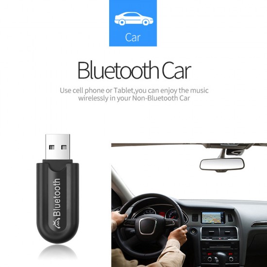 bluetooth V5.0 Audio Receiver Adapter Wireless 3.5mm Auxiliary Audio Adapter for TV PC Speaker Home Audio System