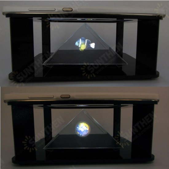 DIY 3D Holographic Projection Pyramid For iPhone 6S Plus 6S Samsung HTC Smartphone