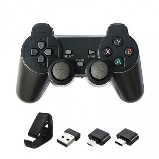 T706W 2.4G Wireless Game Controller Gamepad Joystick Joypad for PS3 for Android TV Box With Micro USB Or Type-C Adapter Tablets