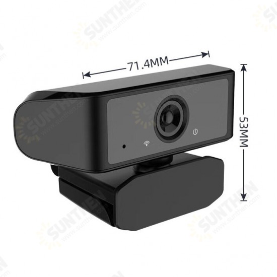 WNK-Z01 HD 1080P USB Webcam 78° Wide Angle Auto Focus Built-in Dual Mics Smart Web Cam YouTube Video Recording Conferencing Meeting Camera for Macbook Computer