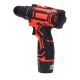 12V Electric Drill Cordless Wireless Rechargeable Electric Screwdriver Drill Set LED W/ 1/2 Batteries Wood Metal Plastic Drilling Tool