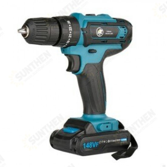 148VF 2.0Ah Cordless Electric Impact Drill Rechargeable Drill Screwdriver W/ 1 or 2 Li-ion Battery