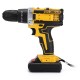 3-IN-1 Electric Cordless Impact Hammer Drill Screwdriver 38N.m High Torque Tool