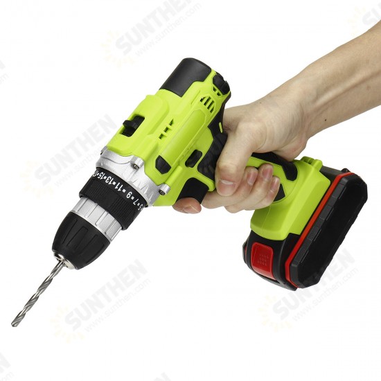 3 in 1 Multifunctional Cordless Electric Drill 48VF 25+3 3/8-Inch Chuck Impact Drill W/ 1/2pcs Battery